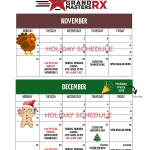 Workouts for week of November 24th